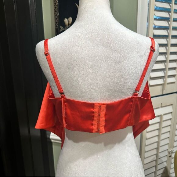 Target Black History Month Exclusive – Red Satin Corset Top - Picture 4 of 8